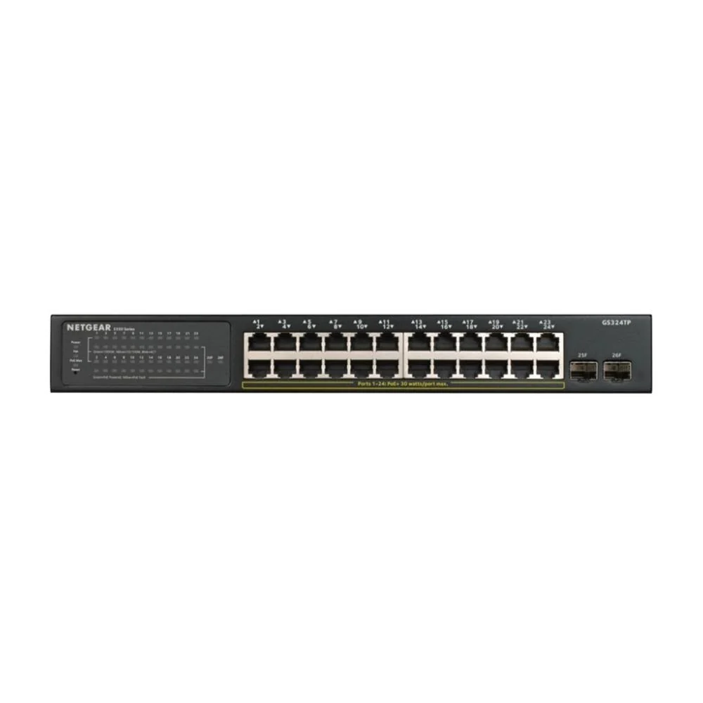 Netgear 24P GE POE+ SMART SWTH W/10G SFP
