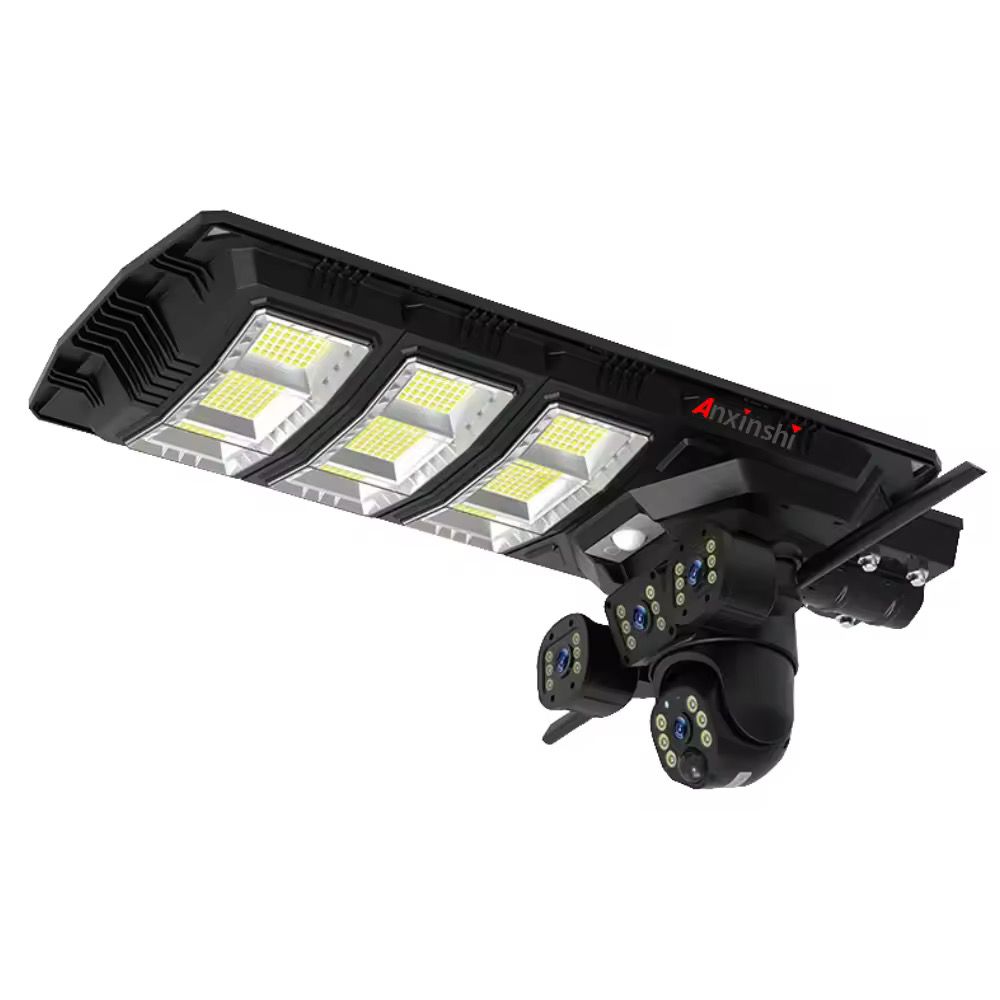 1000Watts Solar Street Light with 4G AI PTZ Three Camera
