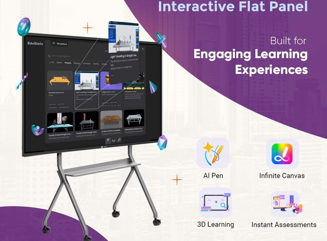 A & T 65 Inch Interactive Flat Panel